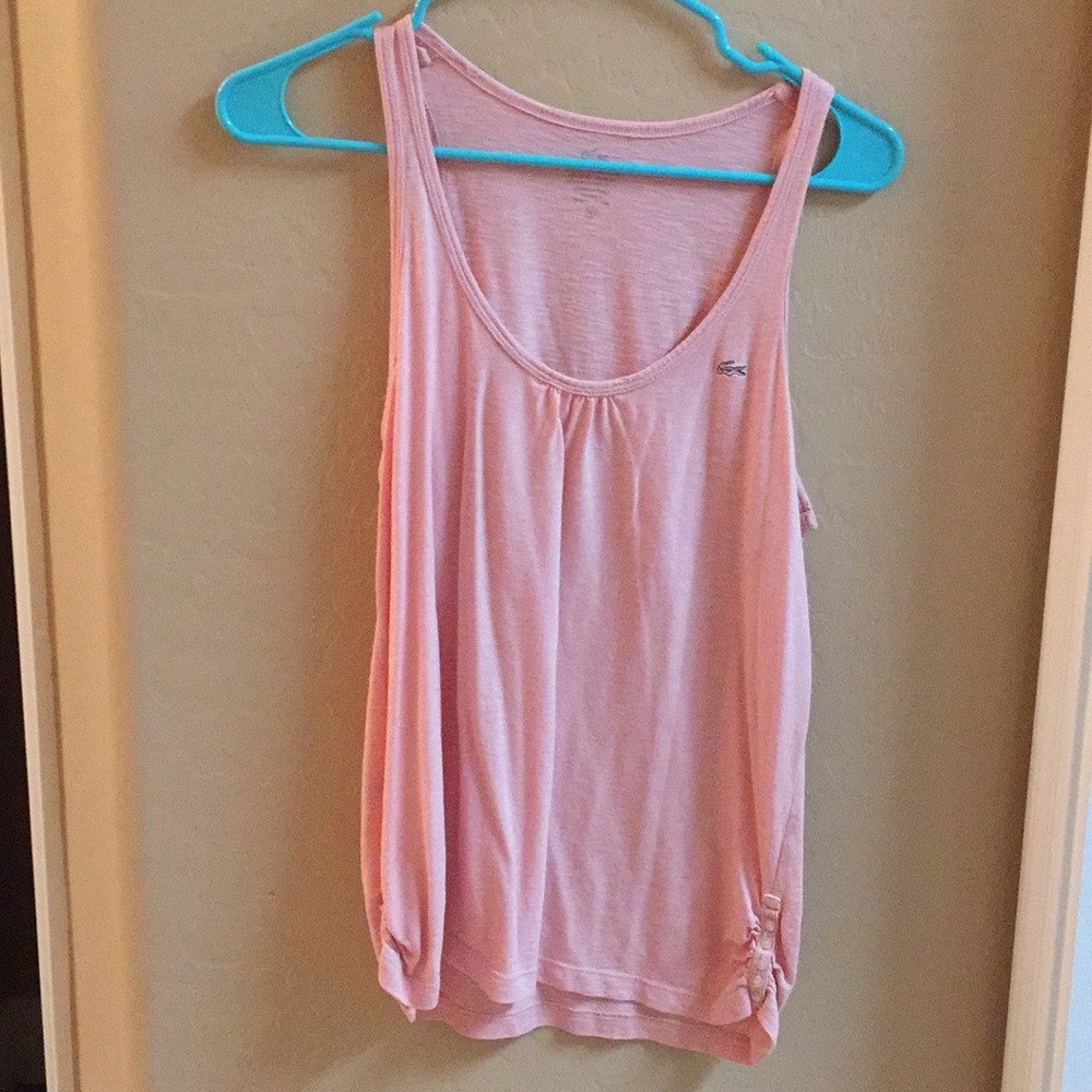 LACOSTE  side buttoned sleeveless top Size 40 Med